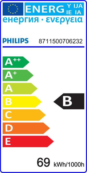 Energy Label Philips MASTER TL-D 79 light colour fluorescent 871150070623240 (G13, 58 W, 2800 lm, 1 x, B)