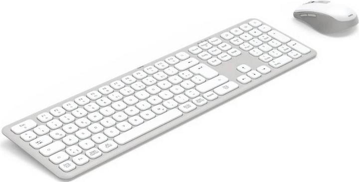 Productafbeelding Hama WK-550 Draadloos toetsenbord en muis wit (DE, Draadloze)