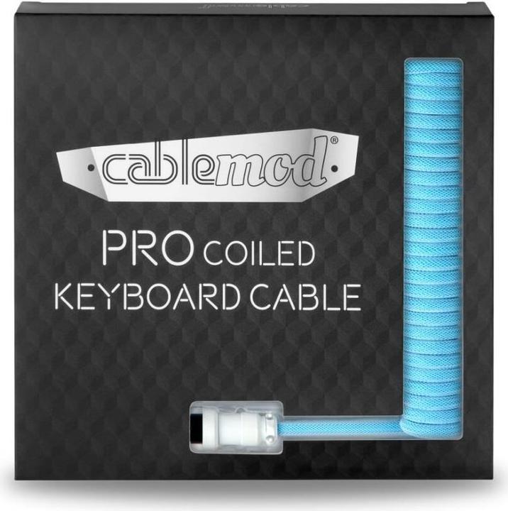 Produktbild CableMod Pro Coiled Keyboard Cable USB-C zu USB Typ A, Blueberry Cheesecake (1.50 m, USB 2.0)