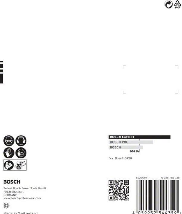 Productafbeelding Bosch Professional Zubehör Expert C470 Schuurpapier meergats voor excentrische schuurmachine, 125 mm, G 180, 5 st. (180)