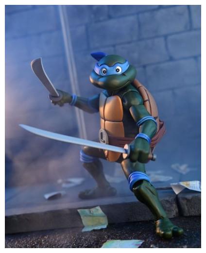 Produktbild Neca Teenage Mutant Ninja Turtles (Cartoon) Actionfigur Ultimate Leonardo VHS 18 cm