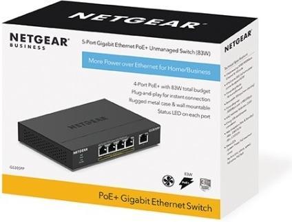 Actual product image Netgear GS305PP (5 Ports)