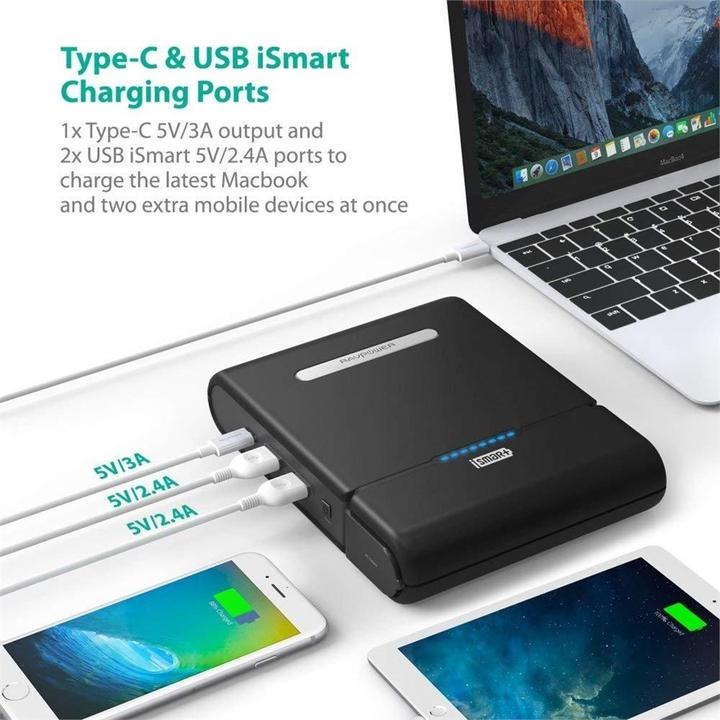 Produktbild RAVPower Powerbank RP-PB055 2020 Edition 27000 mAh (2700 mAh, 100 W, 100 Wh)