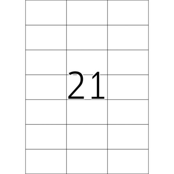 Produktbild Blana Etiketten A4, 70 x 42,3mm, weiss, 500 Blatt
