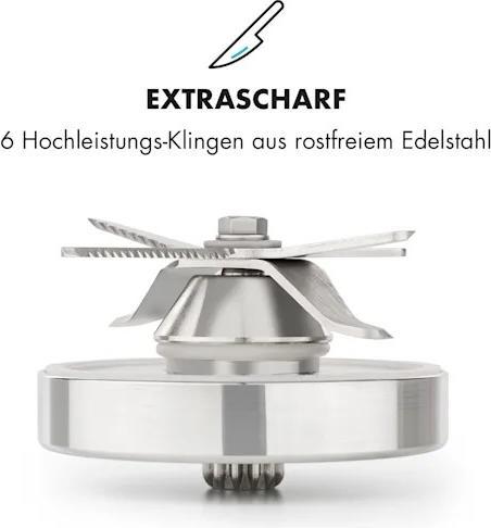 Produktbild Klarstein Herakles 4G Professioneller Standmixer 1500W2 Liter, Ohne BPA (1500 W)