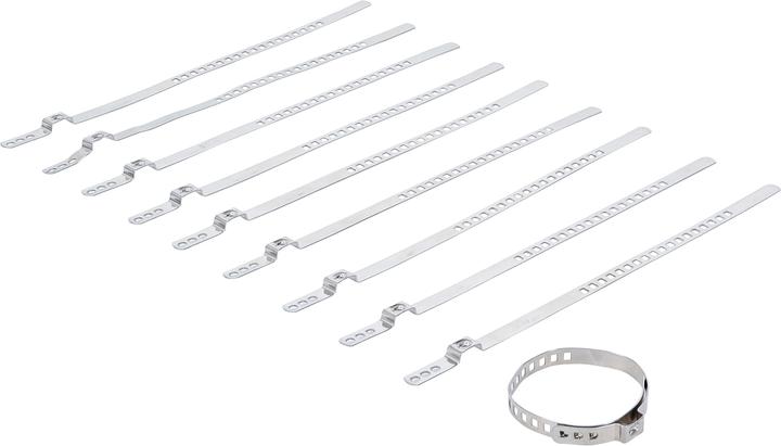 Actual product image BGS Axle Boot Clamp Set | Stainless Steel | 7 mm | 20 - 50 mm | 10 pcs. (50 mm)