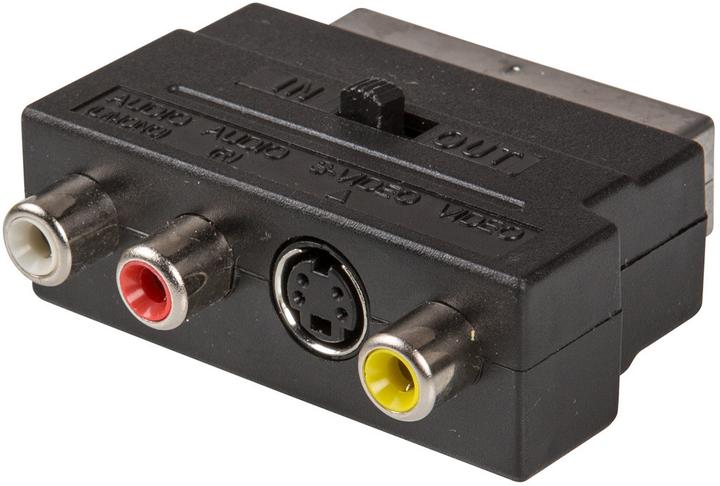 Produktbild Deltaco AA-15 video cable adapter 3 x RCA + S-Video SCART (21-pin) Black