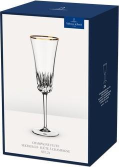 Actual product image Villeroy & Boch Champagne goblet, set of 2 pieces Grand Royal Gold (12 cl, 2 Glasses, Champagne glasses)