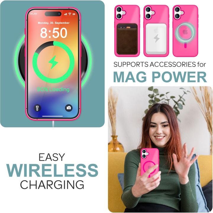 Actual product image Nalia Matte hybrid case with MagSafe function (Apple iPhone 16)