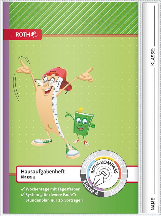 Produktbild Roth Hausaufgabenheft Kompass, 4. Klasse, DIN A5 (A5, Kein Einband)