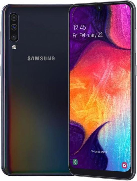 Image du produit Samsung Galaxy A50 EU (128 Go, Noir, 6.40", Double SIM + SD, 25 Mpx, 4G)
