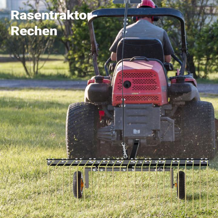 Actual product image Wiltec Lawn tractor Rake 148cm Scarifier Lawn harrow Lawn aerator Garden