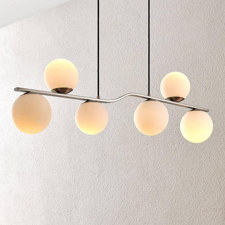Image du produit Lindby Avalyn Lampe suspendue opale/nickel (E14)