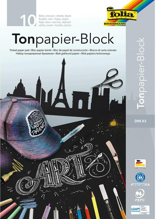 Image du produit Folia Dessin et artisanat Bloc A3 (A3, Blanc, Couverture rigide)