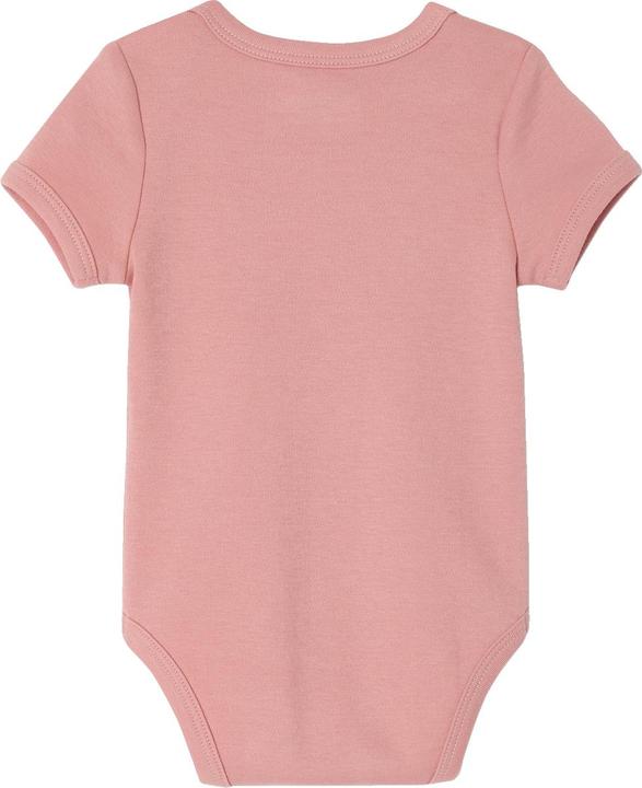 Actual product image Vertbaudet Bio-Kollektion: 5er-Pack Baby Bodys mit kurzen Ärmeln, Hase & Blumen (74)