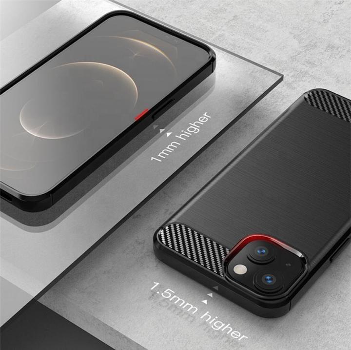Immagine prodotto Screenguard Custodia in TPU morbido spazzolato al carbonio (Apple iPhone 13)