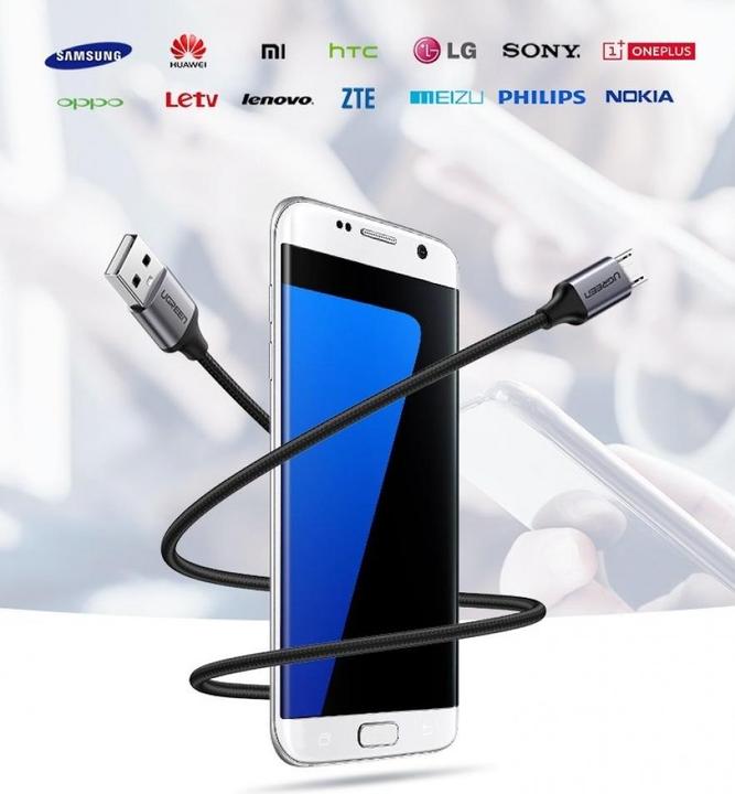 Produktbild Ugreen MicroUSB USB Nylon Aluminium (1 m, USB 2.0)