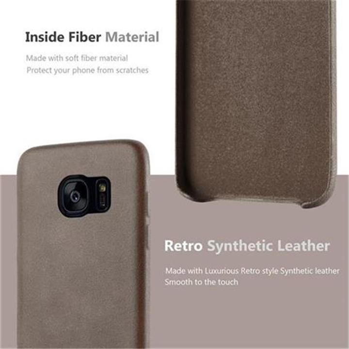 Image du produit Cadorabo Couverture rigide en similicuir avec structure (Samsung Galaxy S7 Edge)