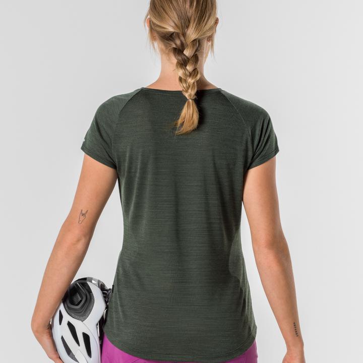 Actual product image Löffler Loeffler Hemd kurzarm W Printshirt Velo Merino - Tencel™ Olivgrün (42)