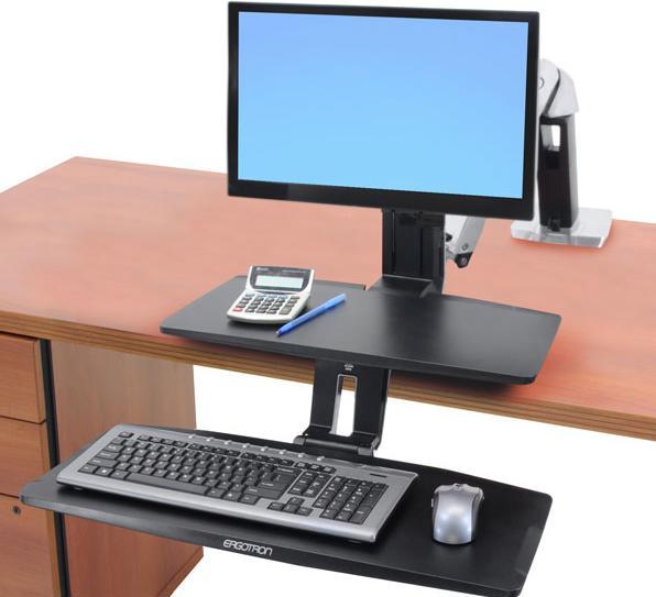 Produktbild Ergotron desk stand, WorkFit-A, drop down LD, keyboard, LCD, adjustable, 24 inch lift (Tisch, 24")