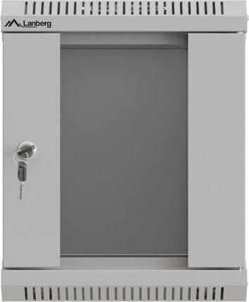Actual product image Lanberg Szafa Instalacyjna Rack Wisząca 10 6u 300x300 Szara Drzwi Przeszklone (Flat Pack) (5.71 RU, 10 inch rack)