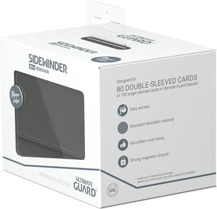 Produktbild Ultimate Guard Kartenbox XenoSkin Sidewinder Monocolor 80+ Grau