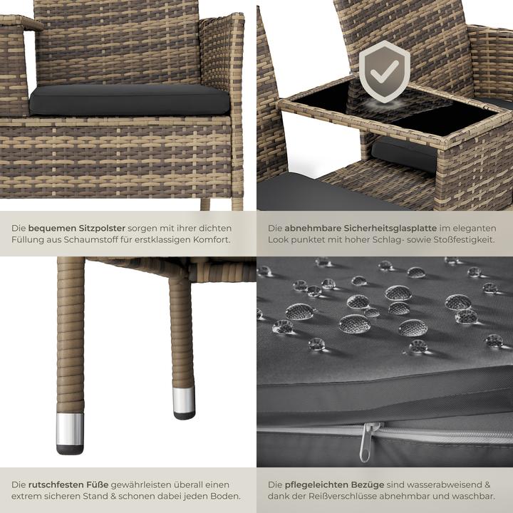 Actual product image tectake Garden bench