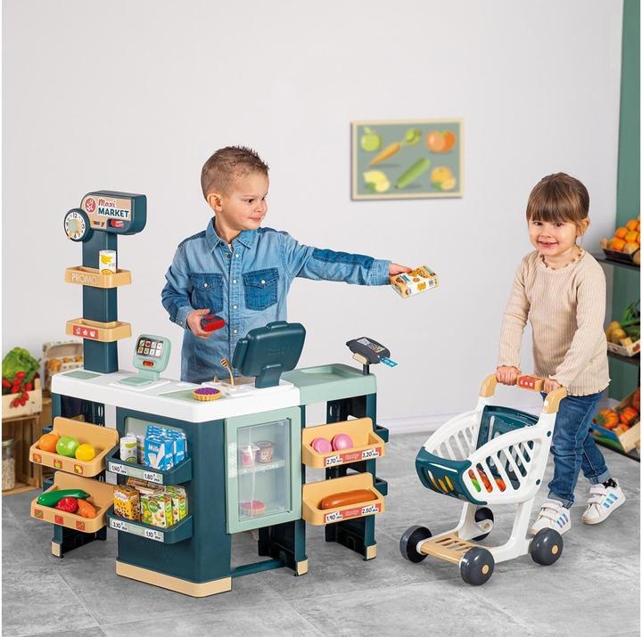 Actual product image Smoby Maxi supermarket with shopping trolley 350242