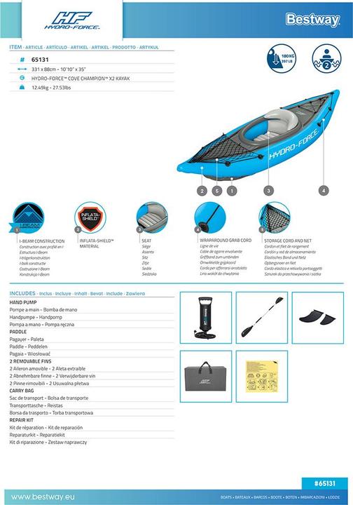 Produktbild Bestway 65131 / 24 (331 cm, 2 Pers.)