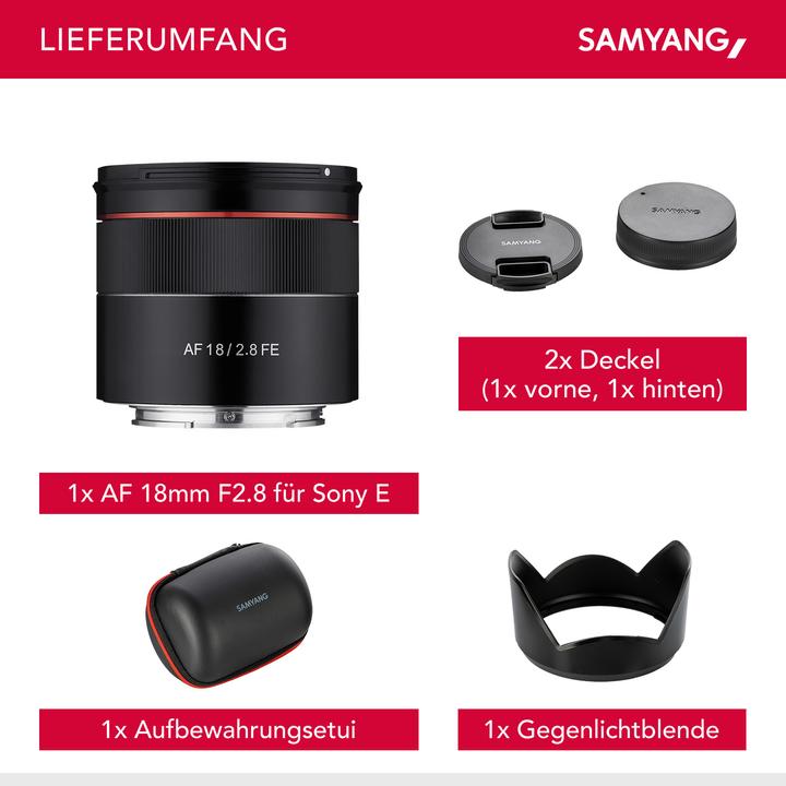 Produktbild Samyang AF 18mm f/2.8 FE, Sony E- Mount (Sony E, Vollformat)