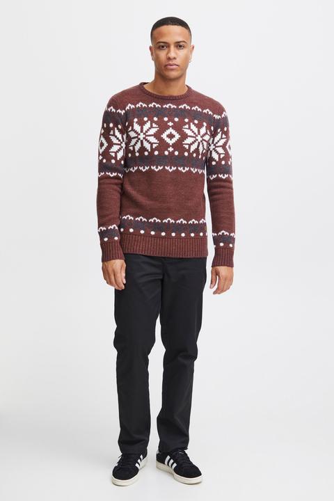 Actual product image Solid Norwig Men's Jumper Chunky Knit Pullover With Crew Neck (M)
