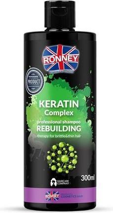 Actual product image Ronney Keratin Complex Professional Shampoo Rebuilding Therapy For Brittle & Thin Hair 300Ml (300 ml, Liquid shampoo)