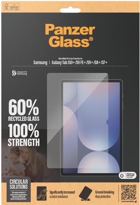 Immagine prodotto PanzerGlass Ultra-Wide Fit (1 Pezzo/i, Galaxy Tab S7+, Galaxy Tab S8+, Galaxy Tab S9 FE+, Galaxy Tab S9+, Galaxy Tab S10+)