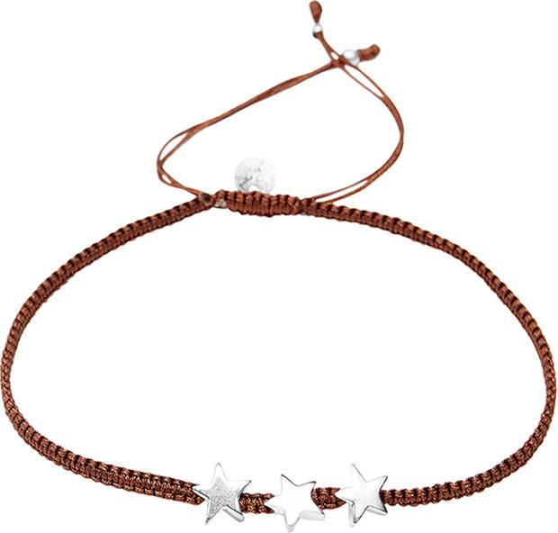 Leyda Armband Stern (21 cm, Silber 925, Baumwolle)