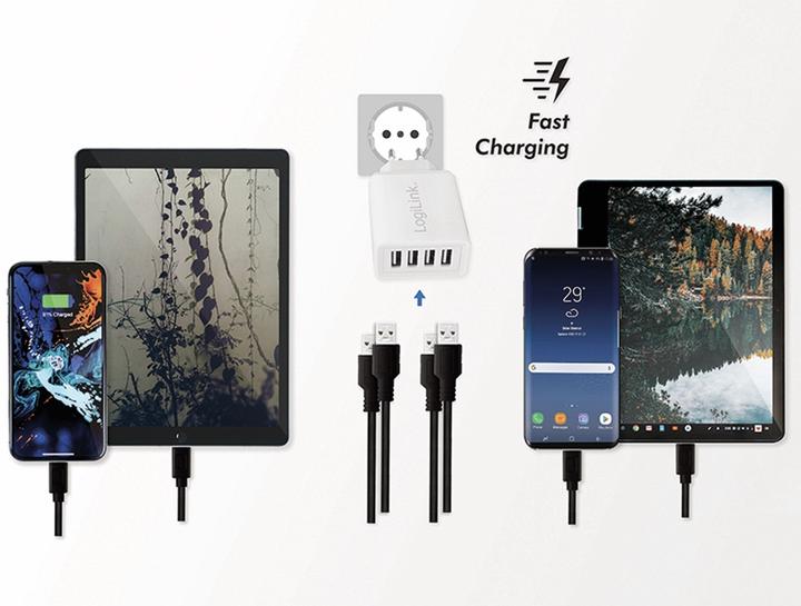 Produktbild LogiLink USB Steckdosenadapter (24 W)
