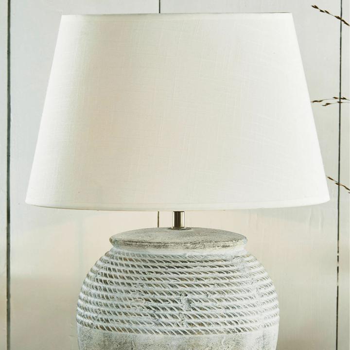 Produktbild Loberon Tischlampe Brookline grau/creme (E27)