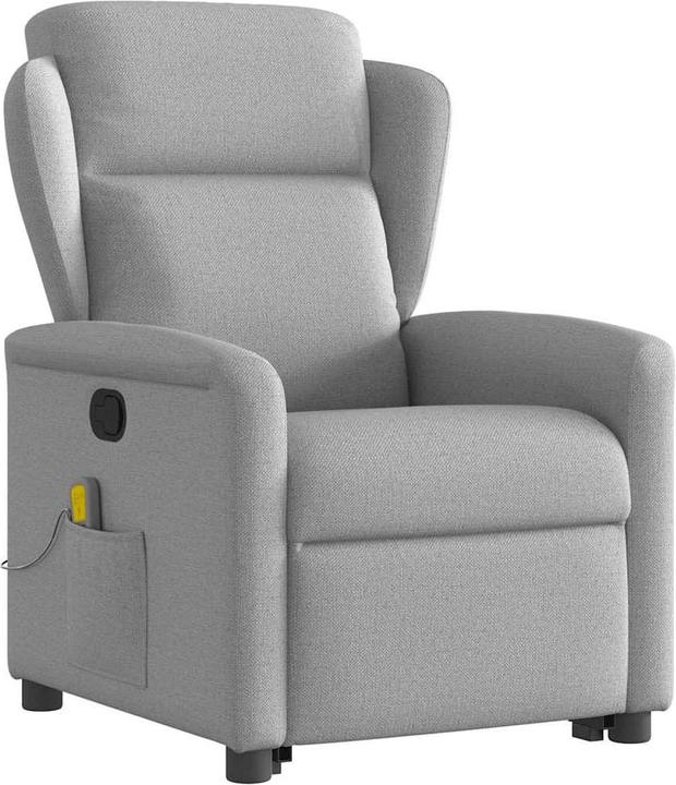 VidaXL Massage chair with stand-up aid Cloud grey fabric
