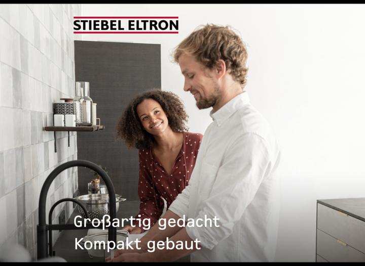 Actual product image Stiebel Eltron DCE 11/13 RC Electronic compact instantaneous water heater with remote control for the kitchen
