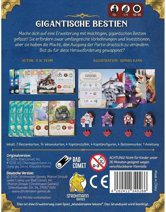 Produktbild Strohmann Games Wundersame Wesen: Gigantische Bestien (Erweiterung) (Deutsch)