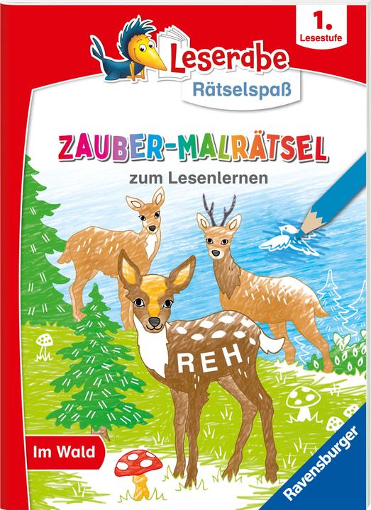 Ravensburger Leserabe Rätselspass Zauber-Malrätsel zum Lesenlernen: Im Wald (1. Lesestufe) (German, Melinda Ronto, Heribert Schulmeyer, Simone Pahl, 2024)