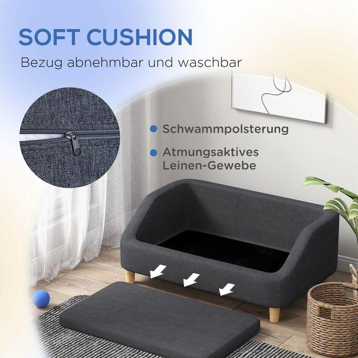 Produktbild Swisshandel24 Hundesofa, Haustiersofa Katzensofa Hundebett für mittelgrosse und grosse Hunde, Hundecouch mit Erhöh (Hund)