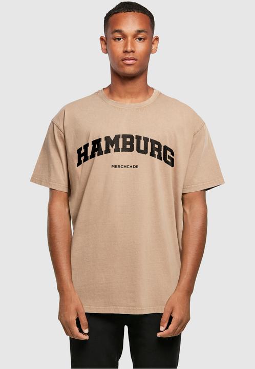 Actual product image Merchcode Hamburg Wording - Acid Washed Oversize Tee - 113015 (4XL)