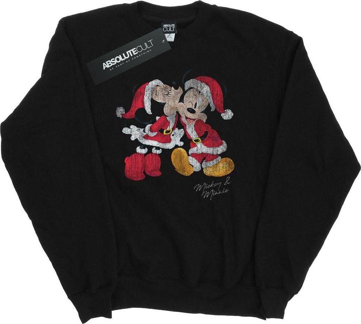 Disney Mickey And Minnie Christmas Kiss Sweatshirt (L)
