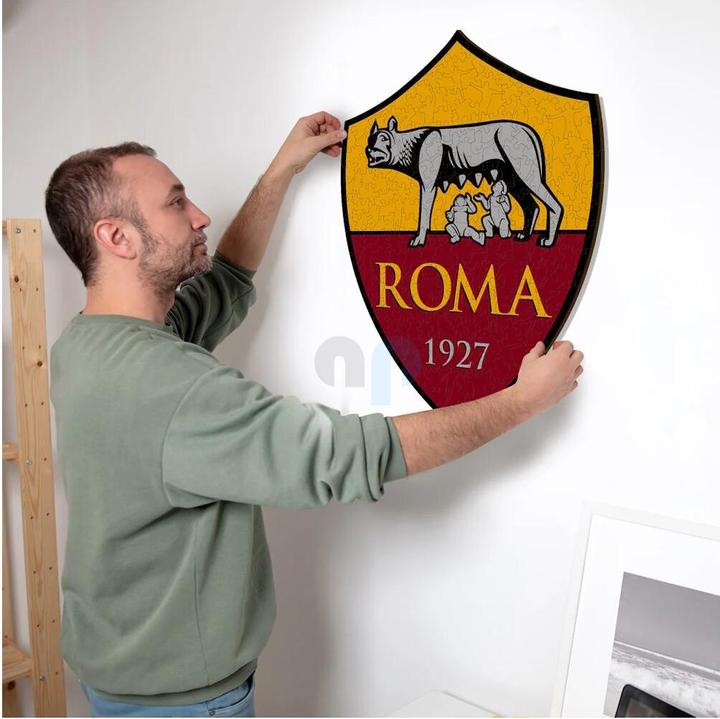 Actual product image Iconic AS Roma - Logo - Wooden Puzzle Size S (150 pieces) (150 pieces)