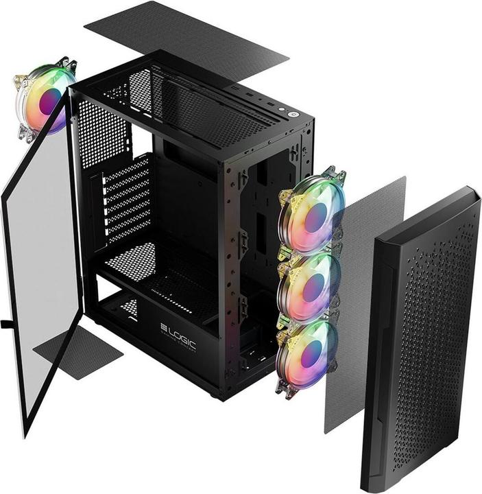 Actual product image Logic ARAMIS ARGB MINIDI USB 3.0 case black (ATX)