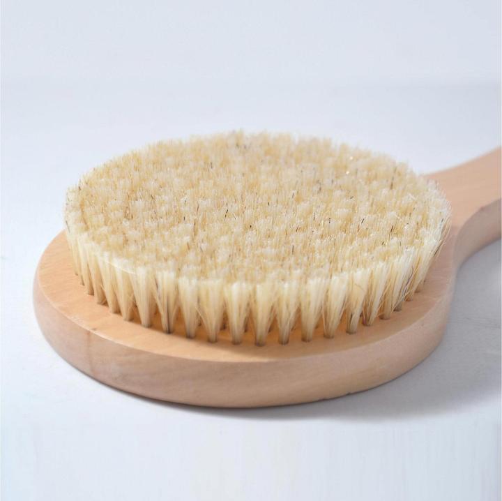 MSV Körperbürste mit langem Stiel 41 cm, Braun