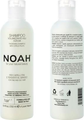 Actual product image Noah NOAH For Your Natural Beauty Volumizing Shampoo Hair 1.1 szampon zwiększający objętość włosów Citrus (250 ml, Liquid shampoo)