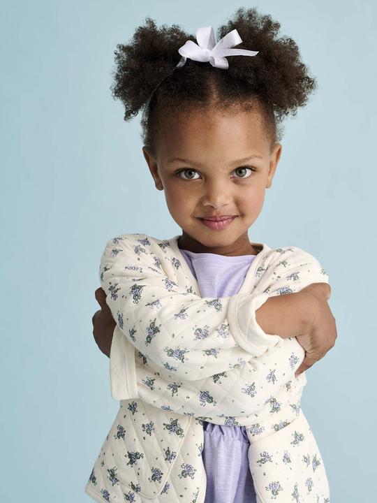 Produktbild Vertbaudet Mädchen-Set: Geblümte Jacke mit Steppnähten & Kleid (146)