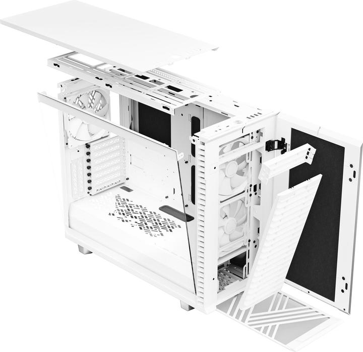 Actual product image Fractal Define 7 White TG Clear Tint (mATX, Mini-ITX, ATX, E-ATX)