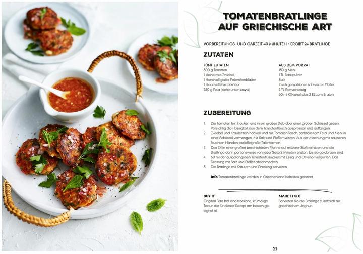 Produktbild Lecker vegetarisch mit nur 5 Zutaten - schnelle, preiswerte und gesunde Rezepte (Deutsch, Antje Seidel, Sophia Young, 2023)